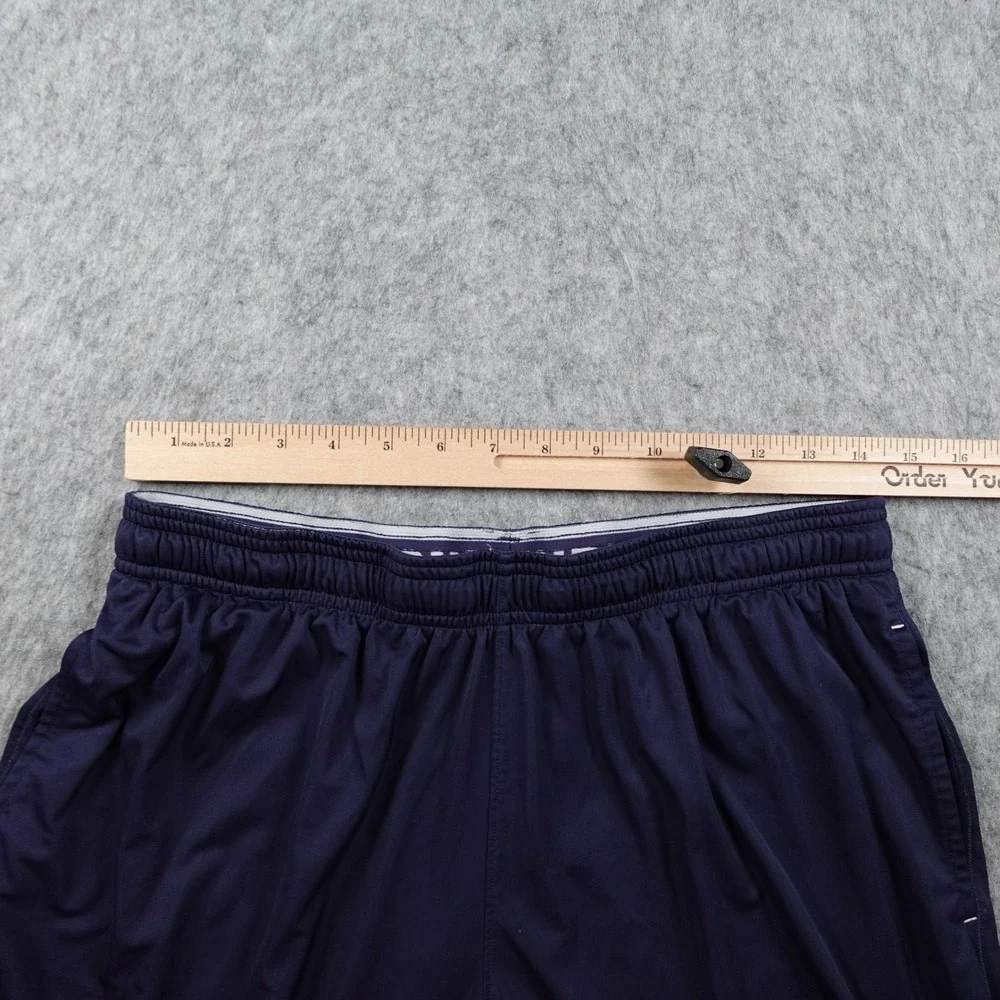 Under Armour Shorts Mens Large Navy Blue Loose Fit Elastic Waist Active 10